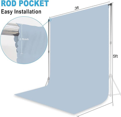 Dusty Blue Photography Backdrop - Image 2