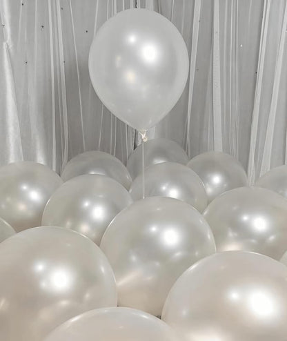90 Pack White Pearl Balloons 18 inch Pearl White Latex Party Balloon Bulk - Image 4