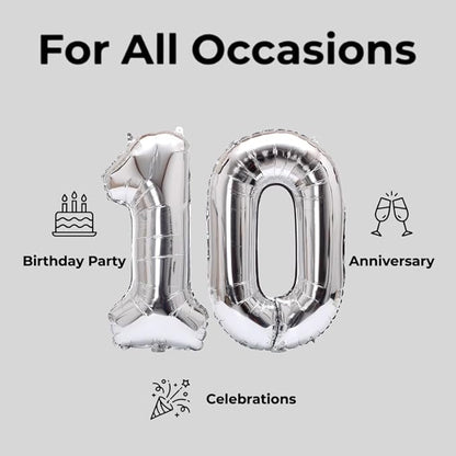 YPSelected 32 Inch Large Foil Helium Number Balloon Birthday Wedding Party 0-9 - Image 5