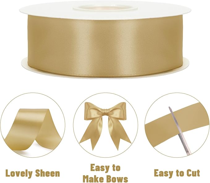 KINGLAKE Gold Satin Ribbon - Image 3