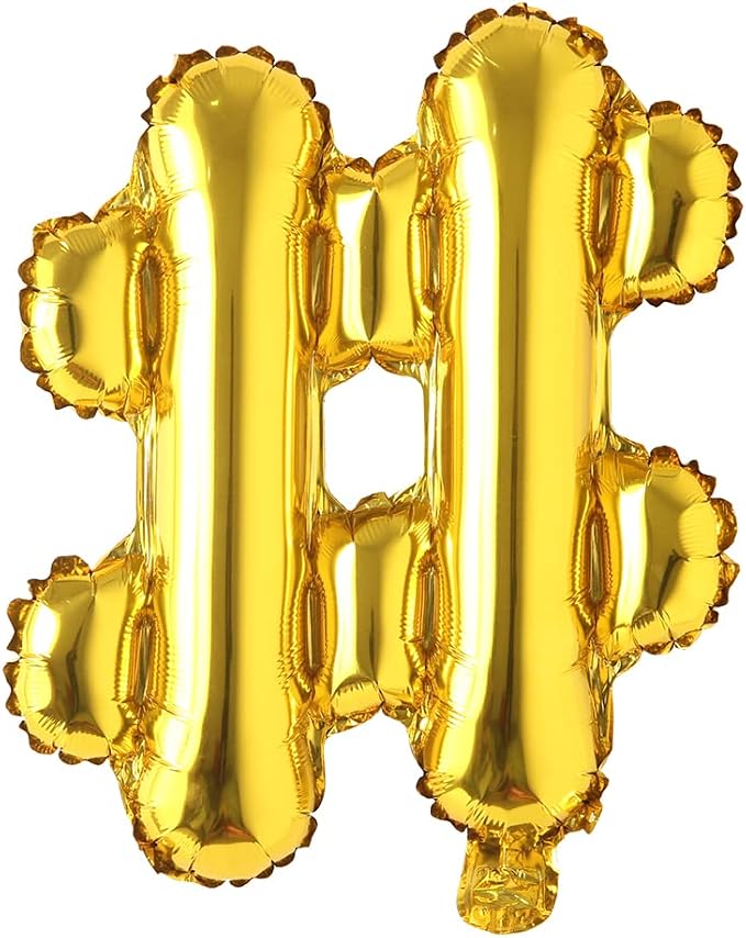 16" inch multicolor Alphabet Letter symbol & @ # Balloons Aluminum Hanging Foil by RUIANSI