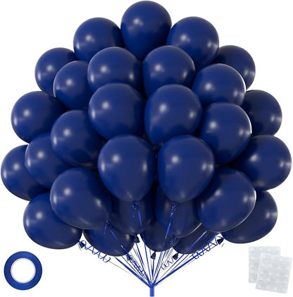 50pcs 12 Inch Premium Navy Blue Latex Balloons | Royal & Dark Blue Balloons by OWPFJG