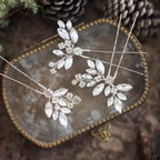 JAKAWIN Rhinestone Wedding Hair Pins Silver Bridal Crystal Hair Jewelry Accessories for Women HP130 (Silver)