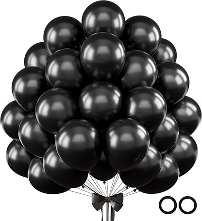 Black Balloons 110pcs 12 Inch Latex Balloon by BAIBAOXIANG
