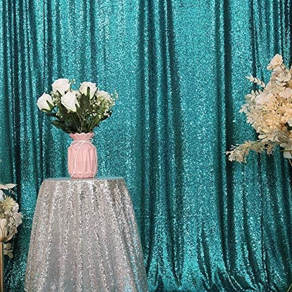 Eternal Beauty Teal 3mm Sequin Backdrop 6x8 Ft - Image 3