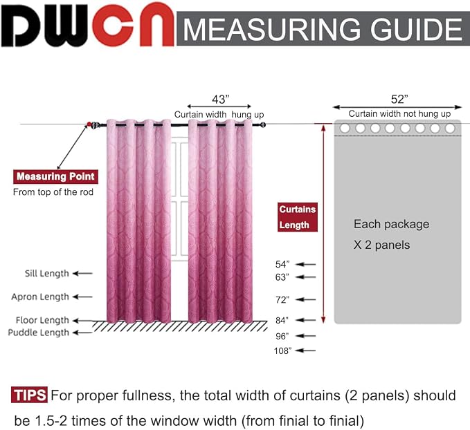 DWCN Ombre Blackout Curtains - Image 6