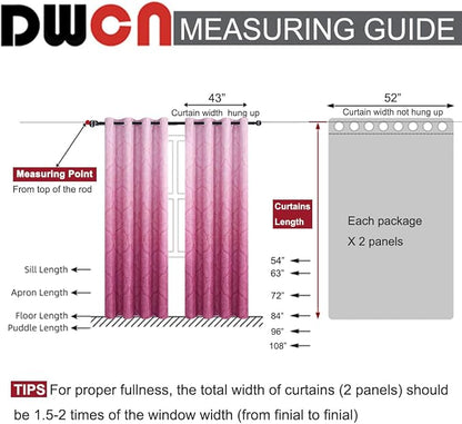 DWCN Ombre Blackout Curtains for Bedroom - Image 4