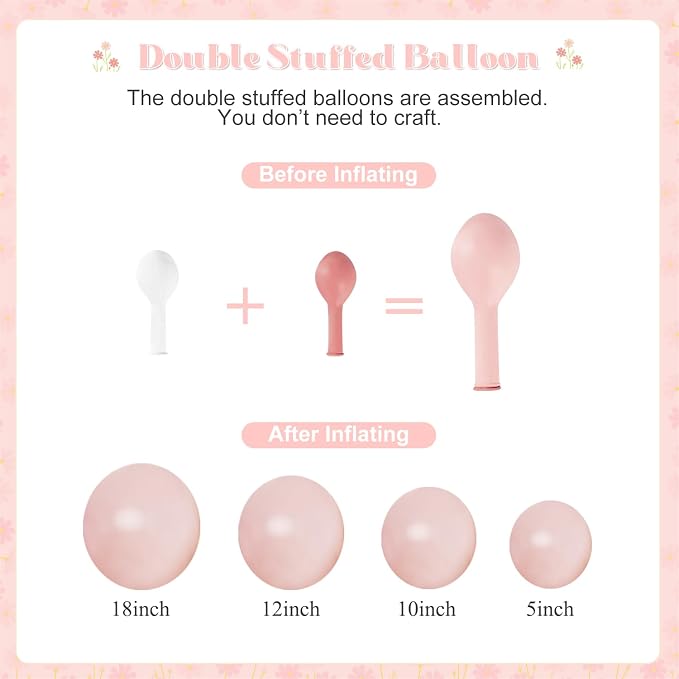 Dusty Pink Balloon Arch Garland Kit - Image 7