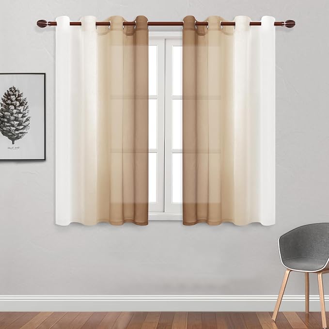 DWCN Ombre Short Sheer Curtains - Image 2