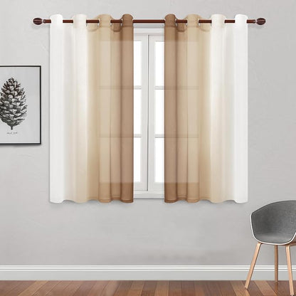 DWCN Ombre Short Sheer Curtains - Image 2