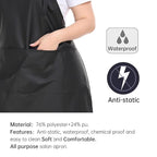 PERFEHAIR Waterproof Hair Dyeing Apron with Pockets for Men & Women - Salon Hairdresser and Barber Protective Apron with PU Coating - Ideal for Haircuts, Styling, Coloring