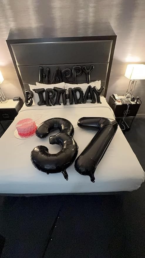 Number Balloons 40 Inch Black 2 Balloon - Image 4