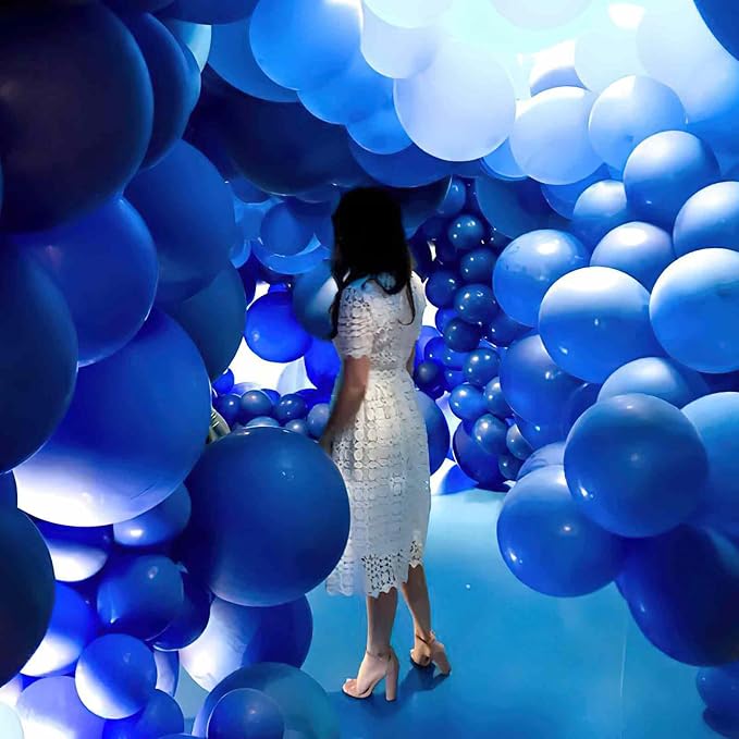 PartyWoo Pearl Blue Balloons 50pcs Sky Blue Latex Helium Balloons 12 Inch | - Image 7