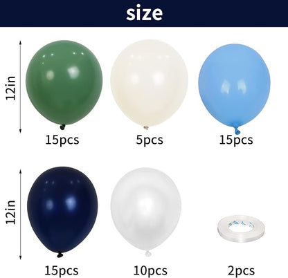 Balloons Green and Blue, Jungle Safari Themed Party, Dinosaur Party Supplies - Image 2