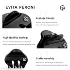 EVITA PERONI Small Hair Clips, Mini Hair Clip for Hair, Little Tiny Claw Clips for Women Girls Half Updo, Black and White