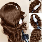 2X6 SKINLIKE HD Lace Closure Wigs Human Hair, Chocolate Brown Lace Front Wig, Body Wave Human Hair Wig Pre-Plucked Bleached Knots 250% Density HD Lace Closure Wigs 28 Inch
