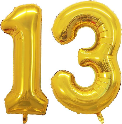 Number 13 Balloons for 13th Birthday Sweet 13 Party Decorations, 42 Inch Jumbo by GOER