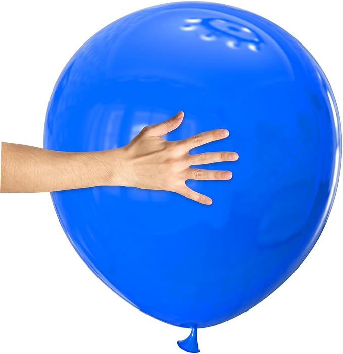 Blue Big Balloons 32pcs, 18 Inch Large Latex Giant Heavy Duty Balloons by Kawkalsh