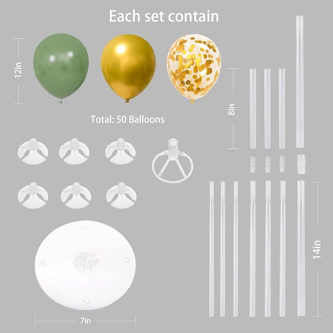 6 Set Balloon Stand Kit for Table Centerpieces - Image 6