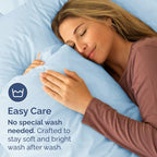 King Pillow Cases Set of 4 - Ultra Soft Hotel Quality Pillowcase Covers - Comfy, Cozy & Wrinkle Free - Shrinkage, Stain and Fade Resistant - Machine Washable Pillow Protectors - 4 Piece Set - Sky Blue