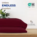 THREAD SPREAD 100% Egyptian Cotton Pillow Cases King - 1000 Thread Count Pillow Cases King Size Set of 2, Cooling & Breathable Extra Long Staple Sateen Weave Cotton Pillow Covers for Bed - Burgundy