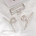 Mehayi 3 PCS Metal Large Hair Claw Clips for Thick Heavy Hair, Big Non-Slip Hair Catch Barrette Jaw Clamp, Strong Hold Claw Barrettes for Long Hair, Fashion Hair Styling Accessories for Women Girls