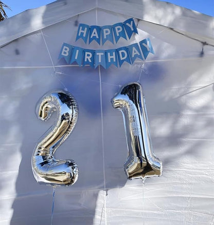 Large Number Balloons 40 Inch Silver 8 Balloon - Image 6
