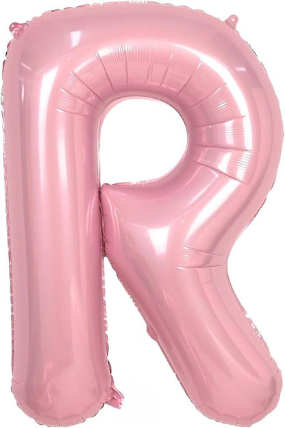 Pink Letter R Balloons, R Balloon 40 Inch Foil Helium R Balloon Letter | Pink R by BBPOOL