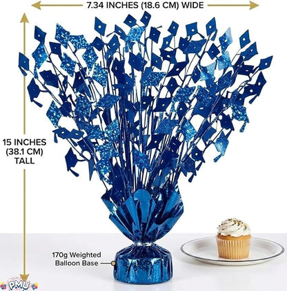 PMU Blue Graduation Balloon Weights, Graduation Centerpieces - Image 2