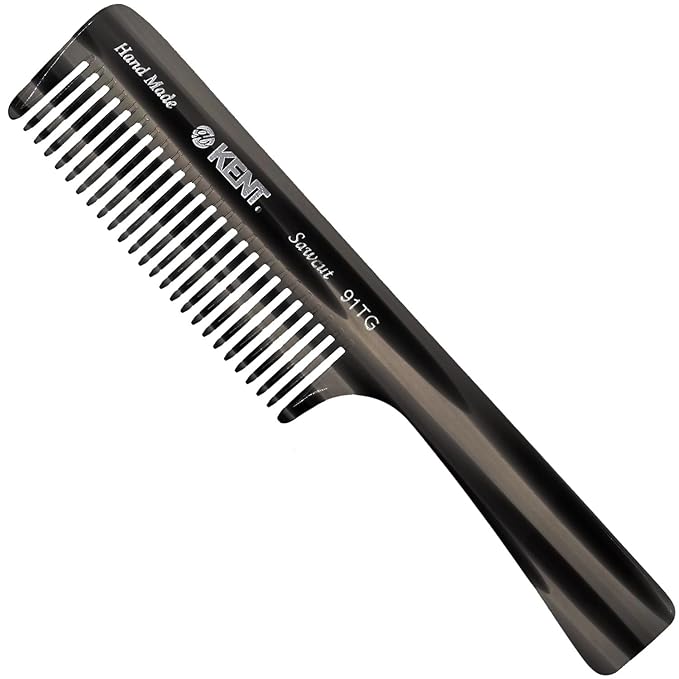 Kent 91TG Detangler Combs for Women Wide Tooth Hair Comb for Curly and Wavy Hair - Wet Hair Comb, Large Handle Wide Tooth Shower Comb for Hair for Effective Detangling Kent Comb