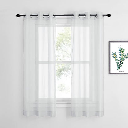 NICETOWN Sheer Curtains and Drapes 63 inches Long by NICETOWN