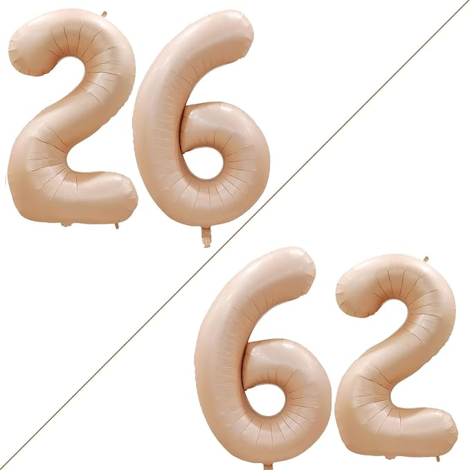 Number 26 Balloons for 26th Birthday Party Decorations, 42 Inch Jumbo Foil by GOER