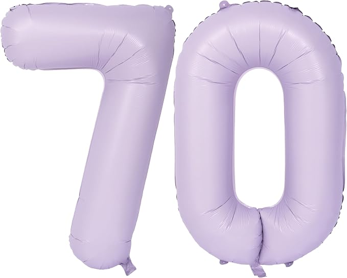 40 In Matte Purple Number Balloons Helium Foil Mylar Balloon Digital 70 | by Exquisitehighqualitypartydecorationstomeetyoureveryneed%EF%BC%81