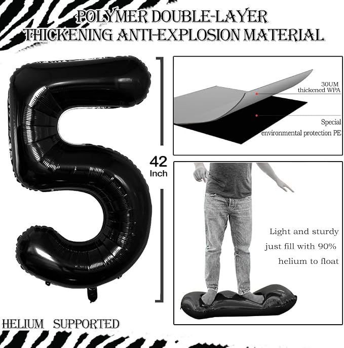 Number 50 Balloons for 50th Birthday Party Decorations, 42 Inch Jumbo Foil - Image 2