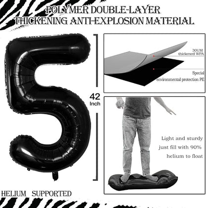 Number 50 Balloons for 50th Birthday Party Decorations, 42 Inch Jumbo Foil - Image 2