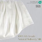 ZIMASILK 100% Pure Mulberry Silk Pillowcase for Hair and Skin Health,Soft and Smooth,Both Sides Premium Grade 6A Silk,600 Thread Count,with Hidden Zipper,1pc(Toddler 13''x18'',Ivory)