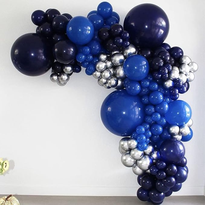Voircoloria 130pcs Navy Blue Balloons Garland Arch Kit, 18 12 10 5 Inch | - Image 8