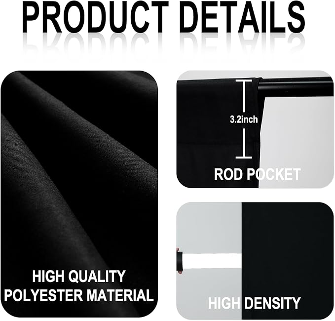 GFCC 10FTx12FT Black Backdrop Background - Image 3