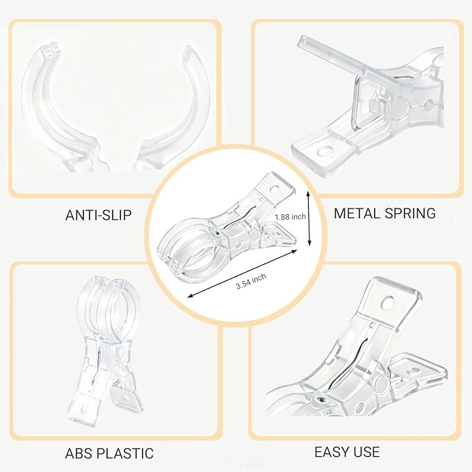 10 Pcs Balloon Arch Clips, Strong Reusable, 3.5'' Grip Clips - Image 2