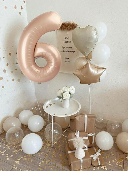 5 Balloon Number 40 Inch Light Brown Balloons - Image 4