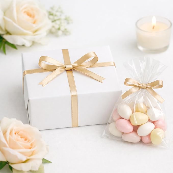 KINGLAKE Champagne Gold Satin Ribbon - Image 4