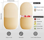 XHJRI Ice Face Roller Massager,Ice Cube Roller for Face, Eyes and Neck Naturally Conditioning and Skin Care,De-Puff Eye Bags,Reduce Migraine Pain,Reusable Massage Silicone Ice Mold (Beige)