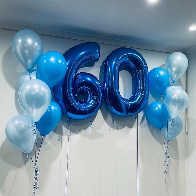 Numbers 25 Balloon 40Inch Blue Balloons - Image 4