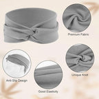 6 Pack Headbands for Women, Wide Stretchy Head Wraps, Soft Vintage Fashion Hair Bands for Women's Hair, Non-slip Head Bands Boho Knotted Head for Sports, Yoga, Skincare, Outdoor Occasions