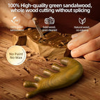 Multi-Functional Gua Sha Tool for Face & Body, Green Sandalwood Scalp Massager Hair Growth, Lymphatic Drainage, Head Massage Comb, Guasha Tool for Stress Relief and Face Lifting