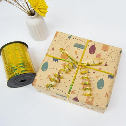 Glossy Gold Curling Ribbon, 1/5" Wide x 500 Yards Christmas Curling Ribbons - Image 3