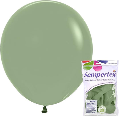 Sempertex Deluxe Eucalyptus Balloons, 18 Inch, vibrant color, ships uninflated by Sempertex