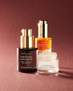 RANAVAT Royal Trio Travel Size Gift Set - Set Includes Brightening Saffron Face Serum, Renewing Bakuchi Face Cream & Fortifying Hair Serum - Clinically Tested Vegan Skincare & Haircare (3 Count)