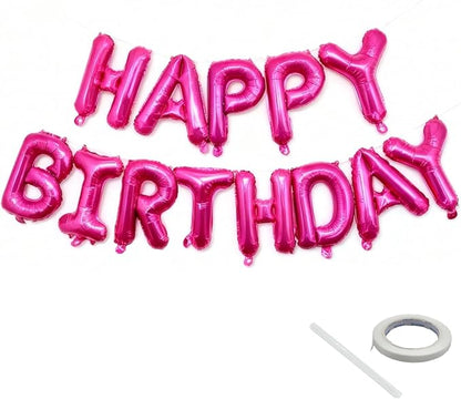 Hot Pink Happy Birthday Balloon Banner Kit by KEJ