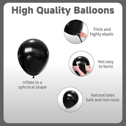 Black and Silver Balloons Arch Kit - Image 5